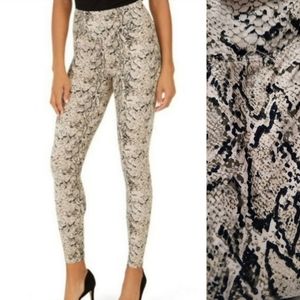 INC International Concepts XXL Shaping Knit Full-Length Snakeskin Leggin…